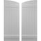 Ekena Millwork Americraft 6-Board (2 Batten) Wood Joined Board-n-Batten Shutters w/ Ellipt Top, ARW101BE621X77PRH ARW101BE621X77PRH - alternate 1